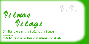 vilmos vilagi business card